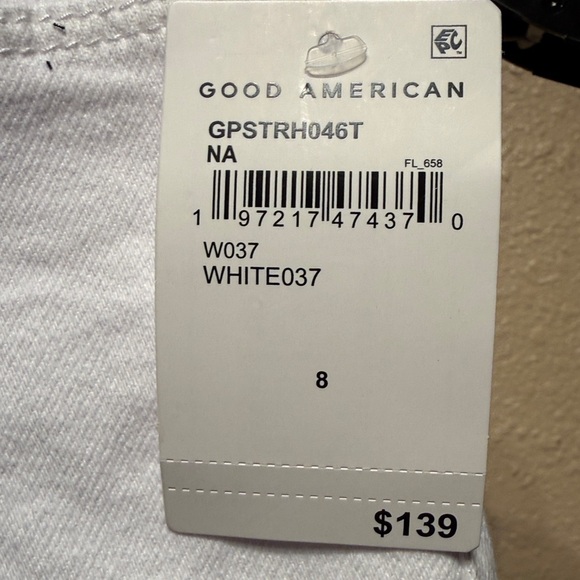 Women’s size 8P 8 petite white mid rise straight leg raw hem $139 - Picture 2 of 11